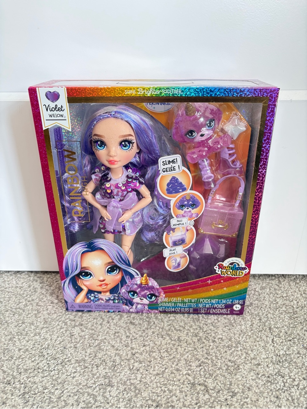 Rainbow High 11” Violet Willow with Slime Kit & Pet